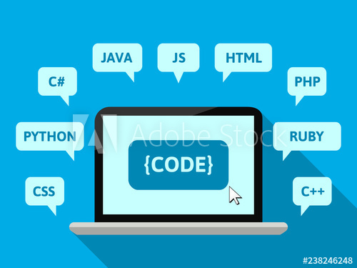 Programming And Coding Concept With Css, Python, C Java 500x375 Programming And Coding Concept With Css, Python, C Java