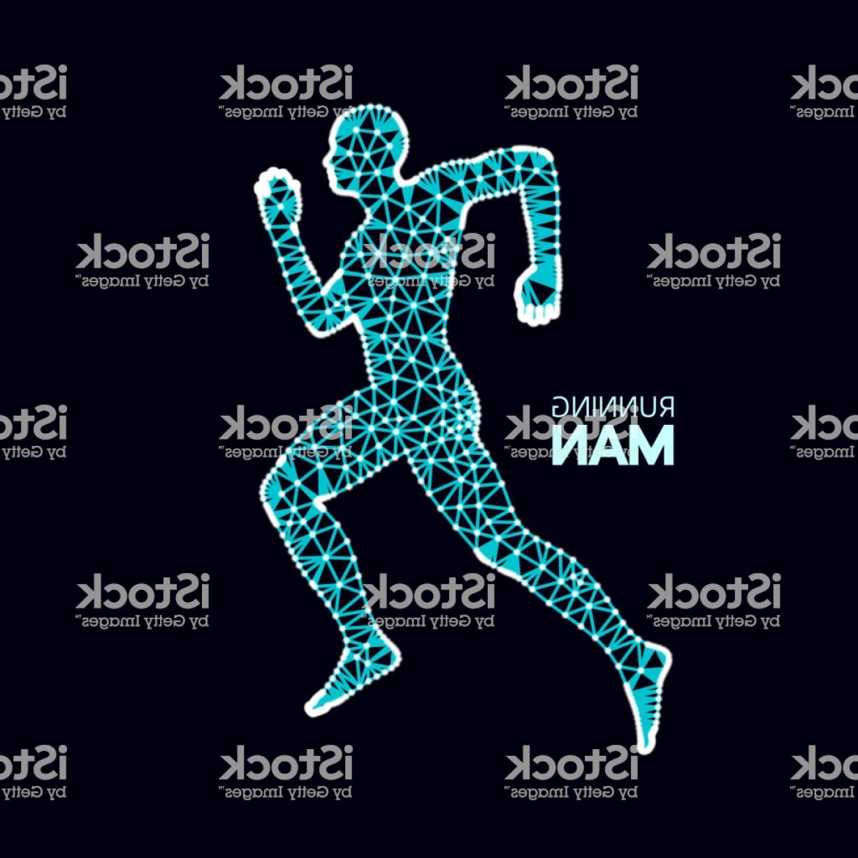 1228x1228 D Running Man Design For Sport Business Science And Technology