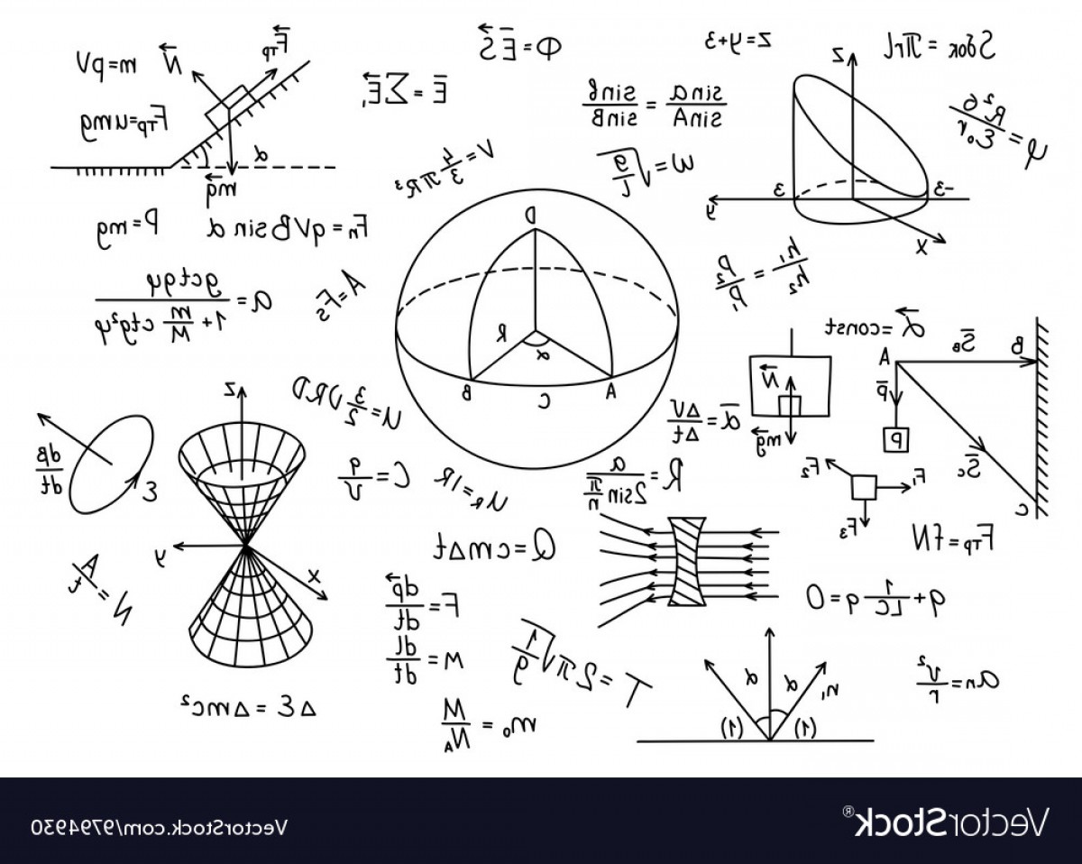 1200x958 Hand Drawn Physics Formulas Science Knowledge Vector Soidergi