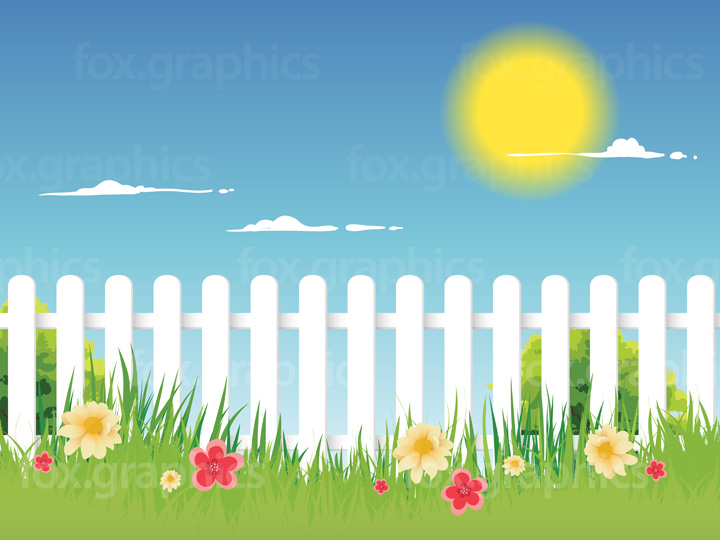 720x540 Vector Picket Fence Background