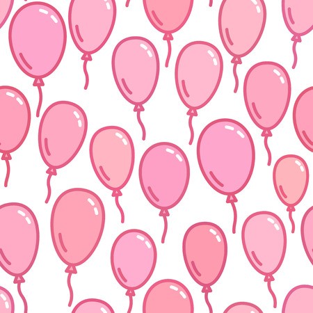 450x450 Seamless Pattern With Pik Balloons, Naive And Simple Background
