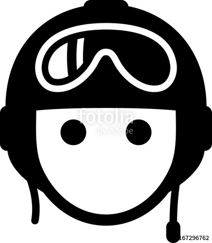 437x500 Pilot With Retro Helmet Icon Stock Image And Royalty Free Vector