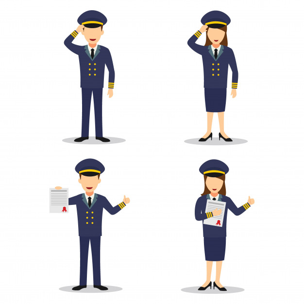 626x626 Pilot Character Design Vector Vector Premium Download