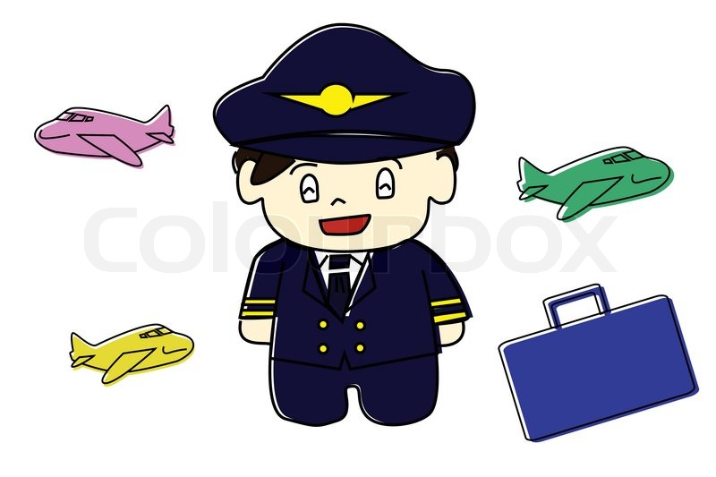 800x533 Scribble Sketch Of Pilot Stock Vector Colourbox