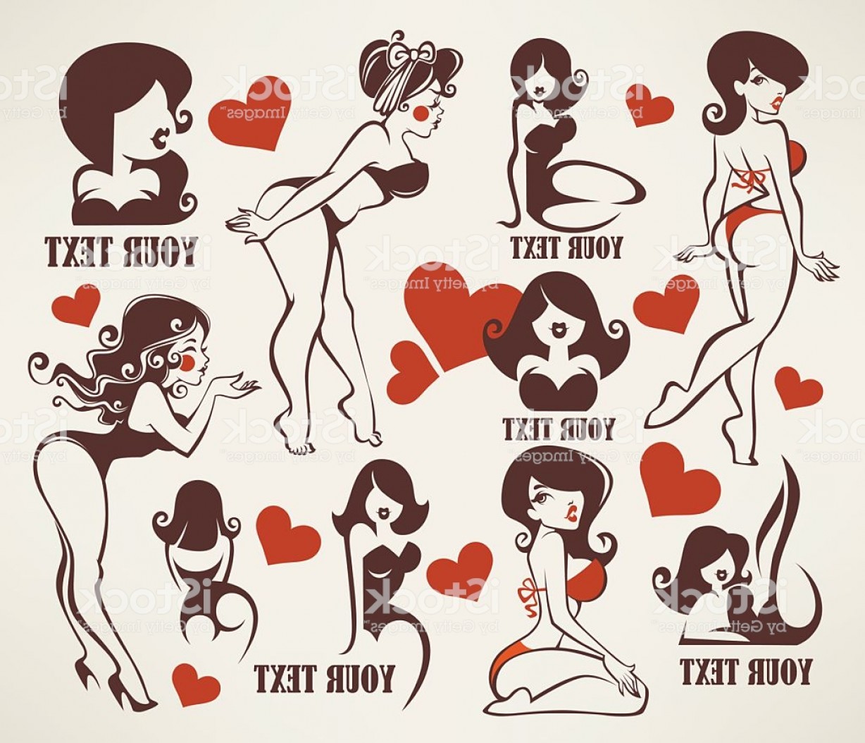1228x1054 Vector Collection Of Pinup Girls Illustration And Logo Gm Soidergi