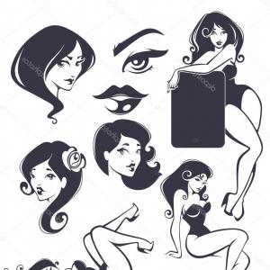 300x300 Photostock Vector Pin Up Girl Vector Illustration Createmepink