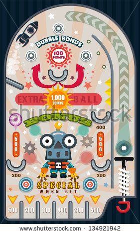 281x470 Pinball Game, Vector Illustrator Pinball Pinball, Illustration