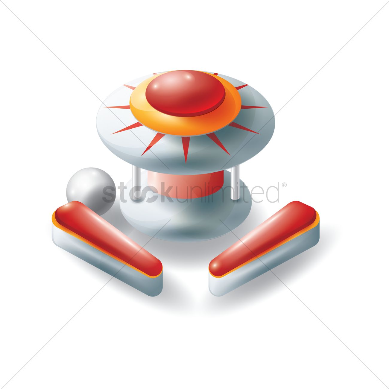 1300x1300 Pinball Machine Vector Image