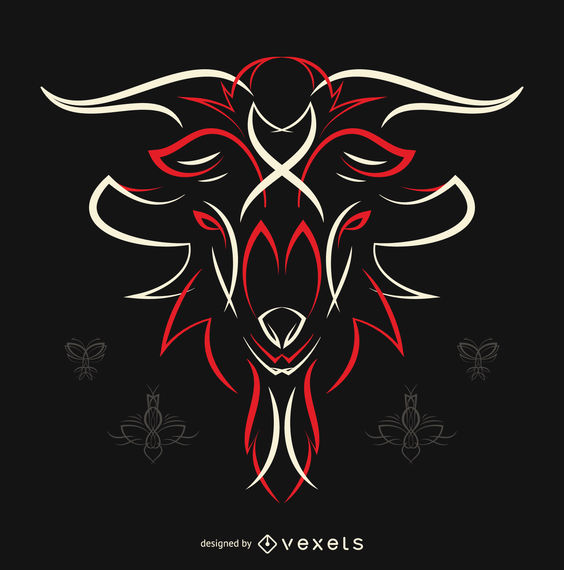 564x570 Pinstripe Goat Vector