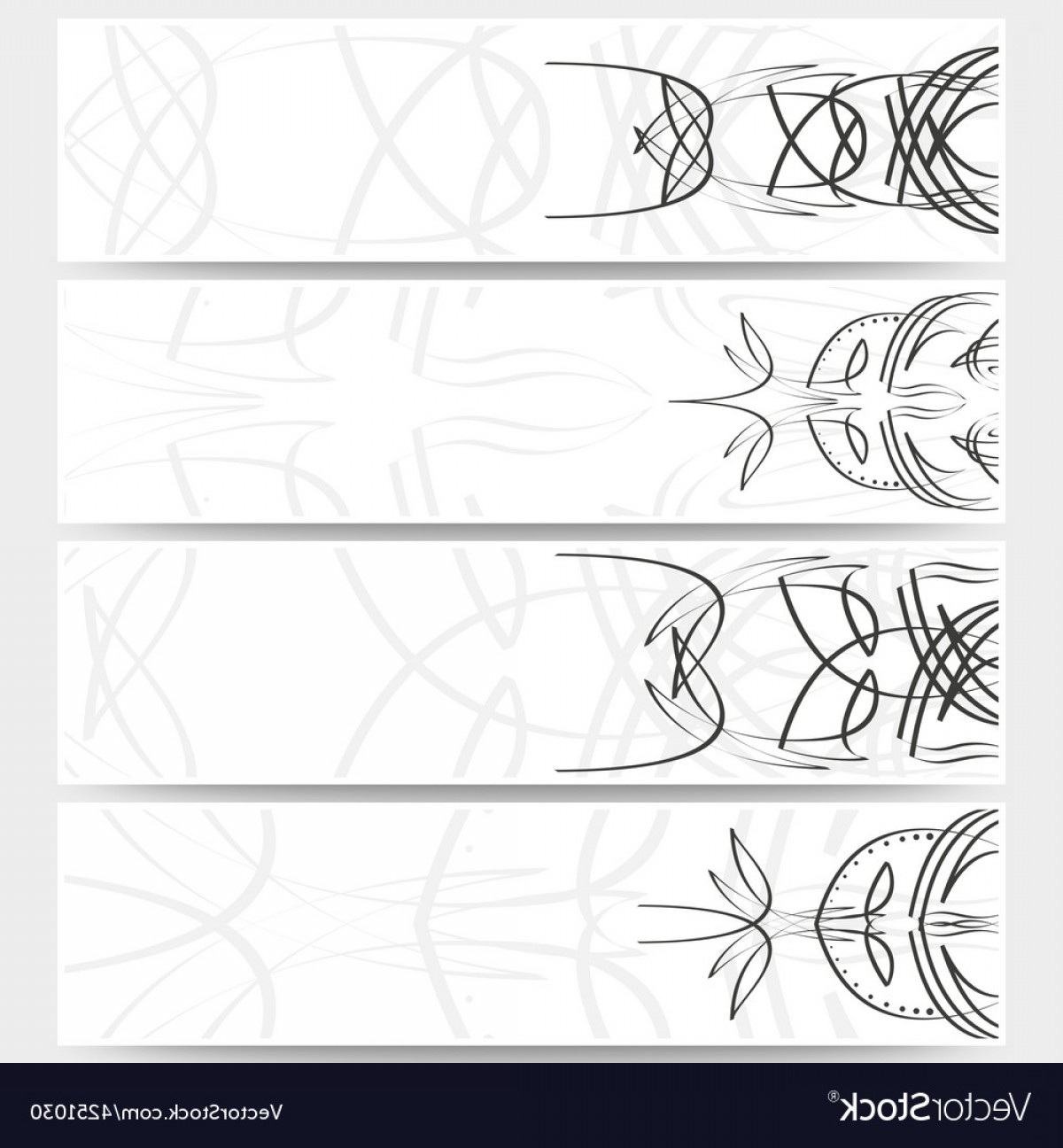 1200x1296 Web Banners Set Pinstripe Design Header Layout Vector Hoodamathrun