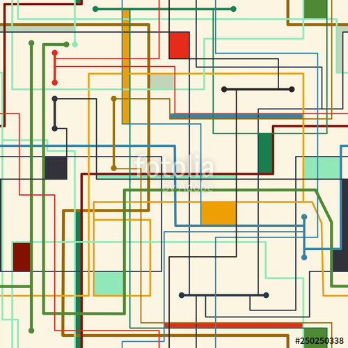 500x500 Colorful Maze Labirinth Endless Vector Pipeline System