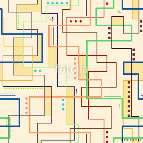 500x500 Pipeline Laboratory System Seamless Pattern Colorful Vector