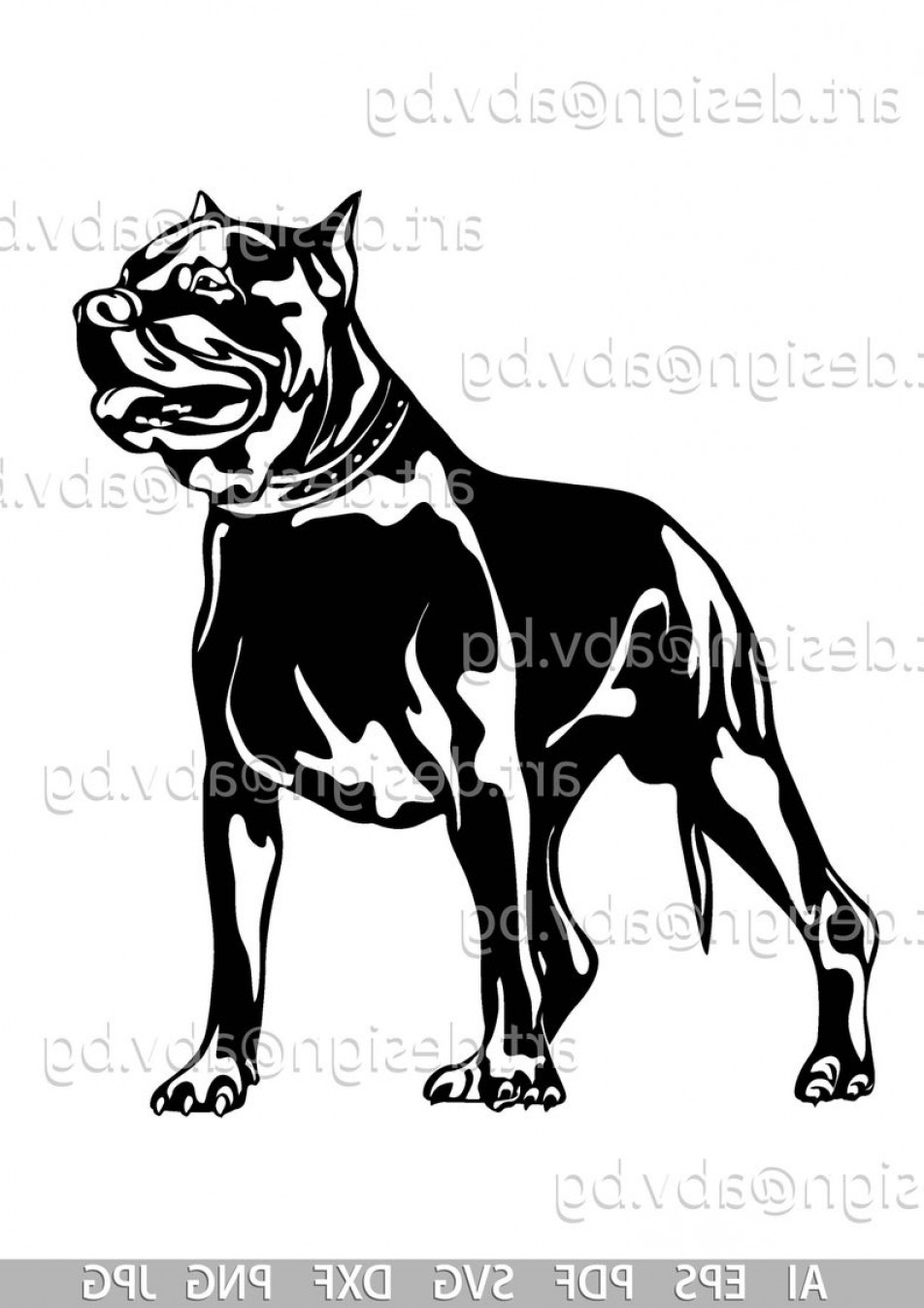 952x1347 Pitbull Vector Dog Catamart