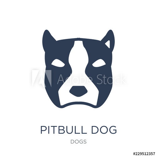 500x500 Pitbull Dog Icon Trendy Flat Vector Pitbull Dog Icon On White