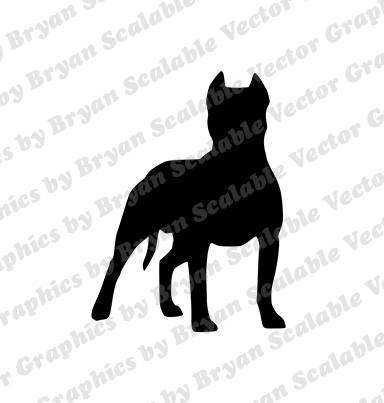 384x403 Collection Of 'pitbull Silhouette Vector' Download More Than