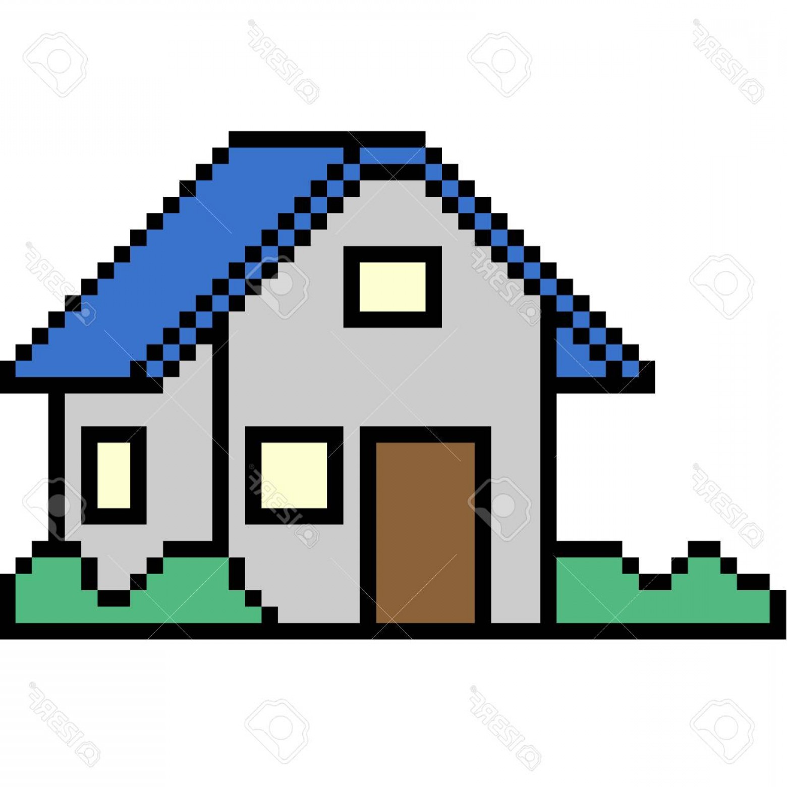 1560x1560 Photostock Vector Vector Pixel Art House Isolated Hoodamathrun