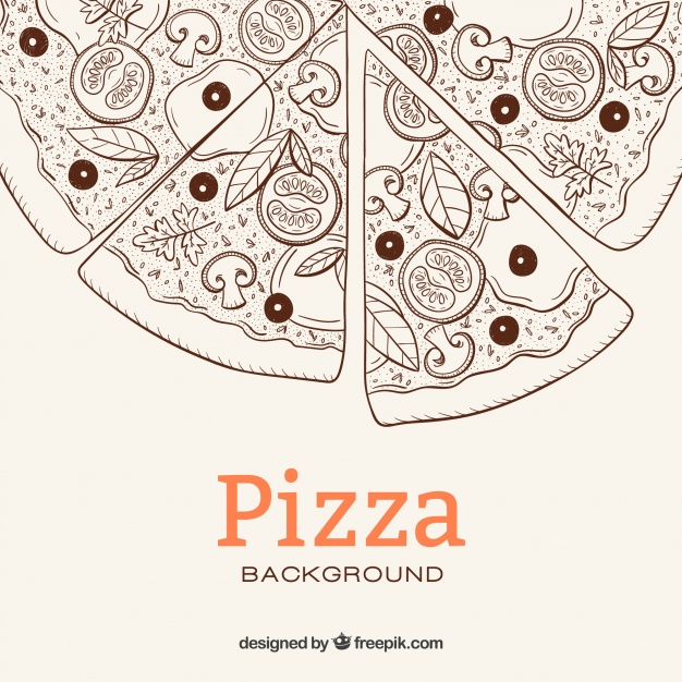 626x626 Pizza Sketch Background Vector Free Download