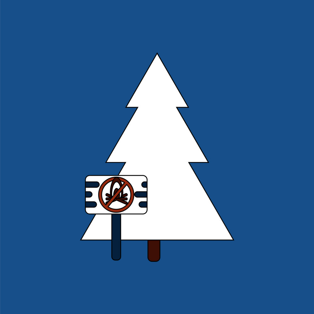 Flat Icon Design Collection Fir Tree With Plaque Vector 1000x1000 Flat Icon Design Collection Fir Tree With Plaque Vector