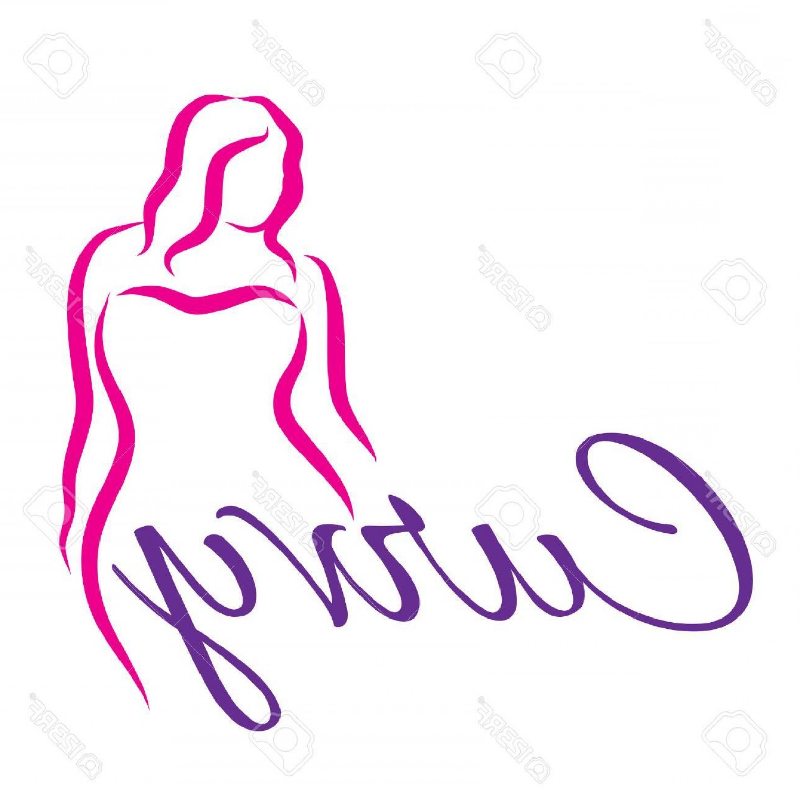 1560x1556 Photostock Vector Plus Size Woman Curvy Woman Symbol Vector