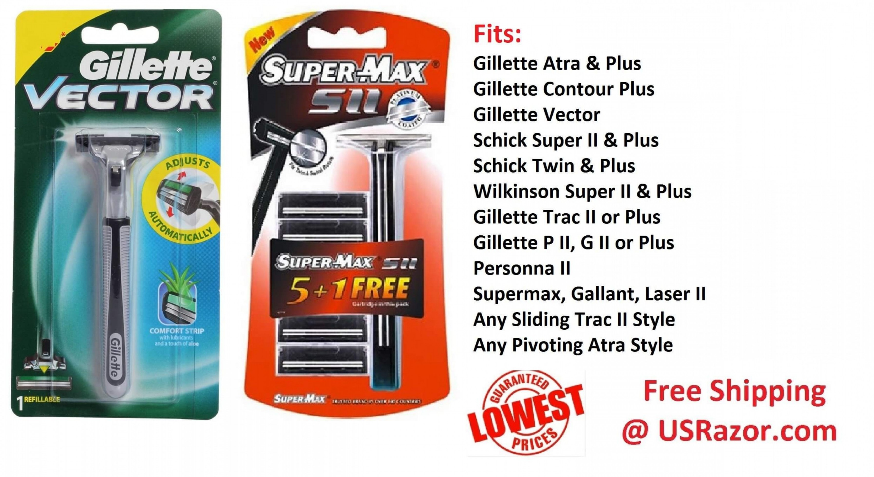 3588x1958 Gillette Vector Supermax Fits Atra Trac Ii Plus Razor Blades
