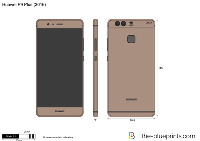 400x283 Huawei Plus Vector Drawing