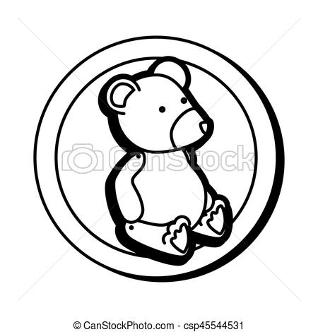 450x470 Cute Plush Doll Icon Vector Illustration Design
