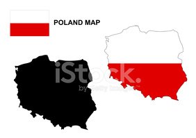 282x199 Poland Map Vector, Poland Flag Vector Stock Vectors