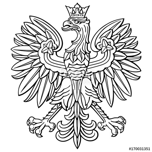 500x500 Poland Eagle, Polish National Coat Of Arm, Detailed Vector