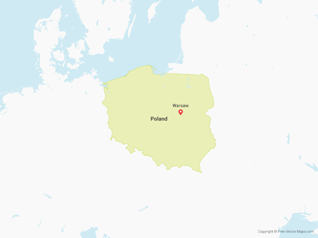 460x345 Vector Maps Of Poland Free Vector Maps