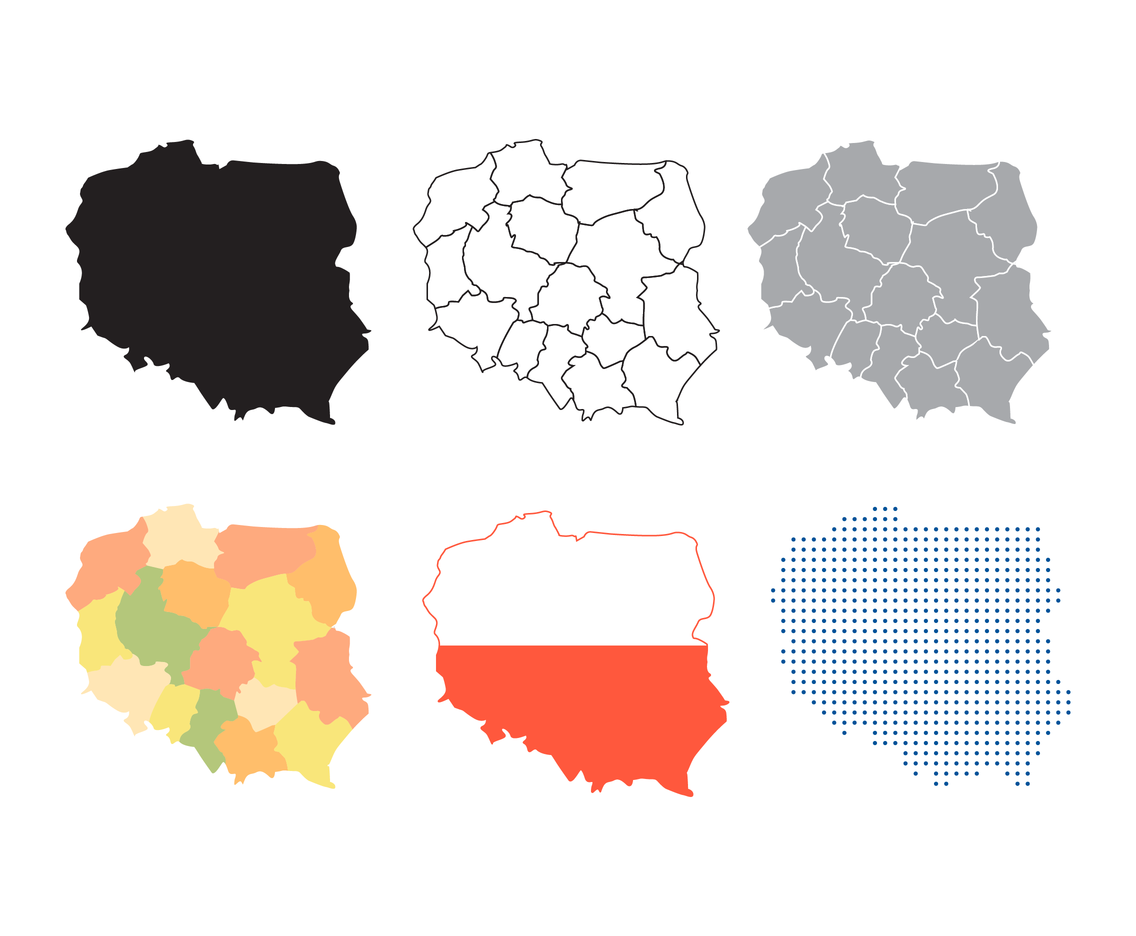 1136x936 Isolated Poland Map Vector Vector Art Graphics