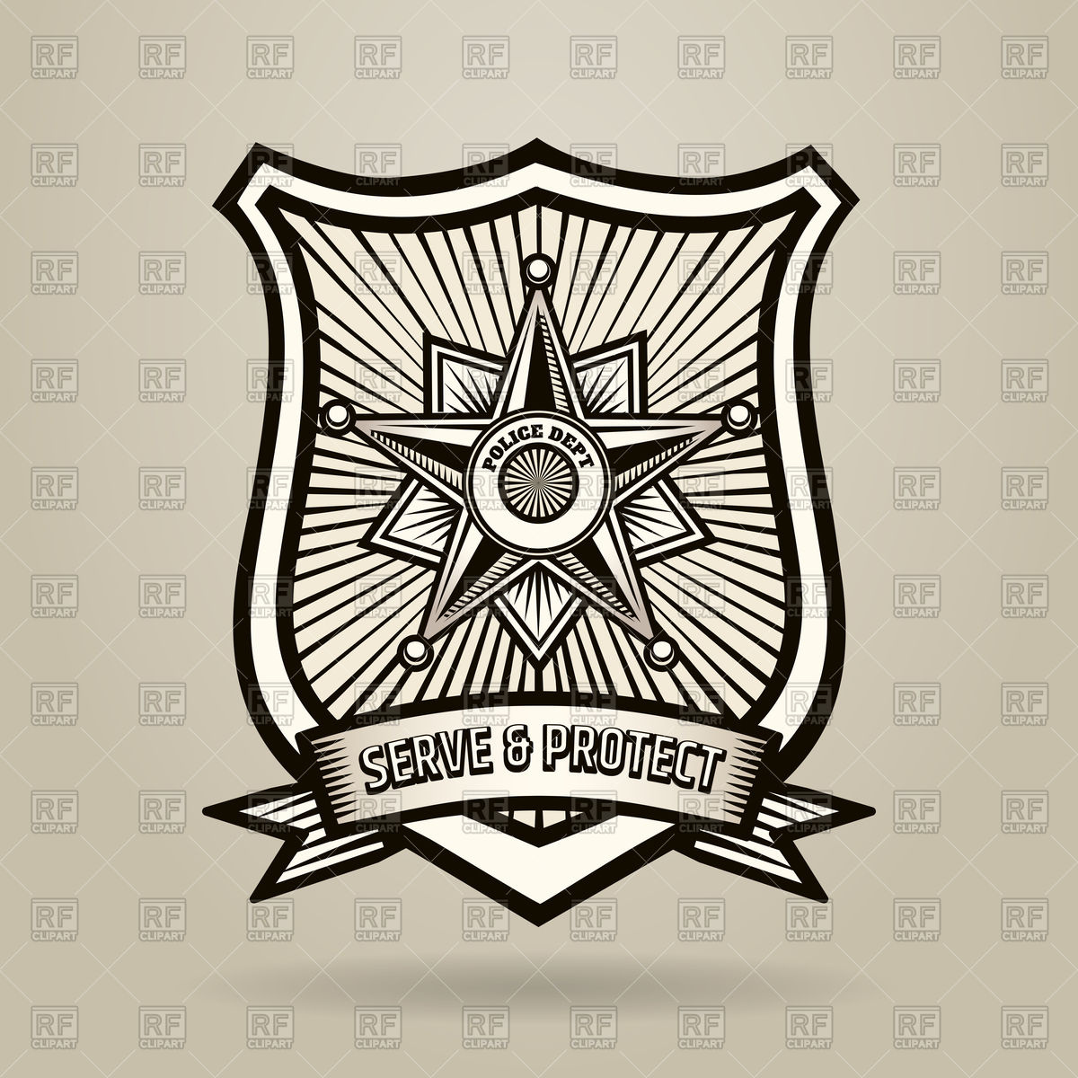 1200x1200 Police Badge Vector Image Of Signs, Symbols, Maps