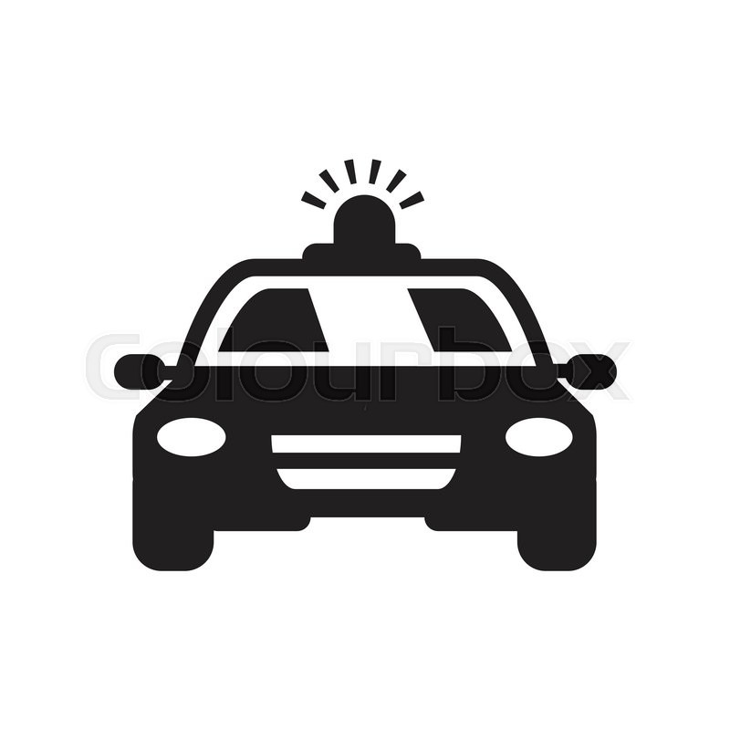 800x800 Police Car Vector Icon Stock Vector Colourbox