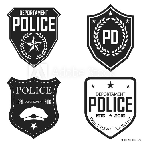500x500 Set Of Police Law Enforcement Badges And Logo Patches Vector