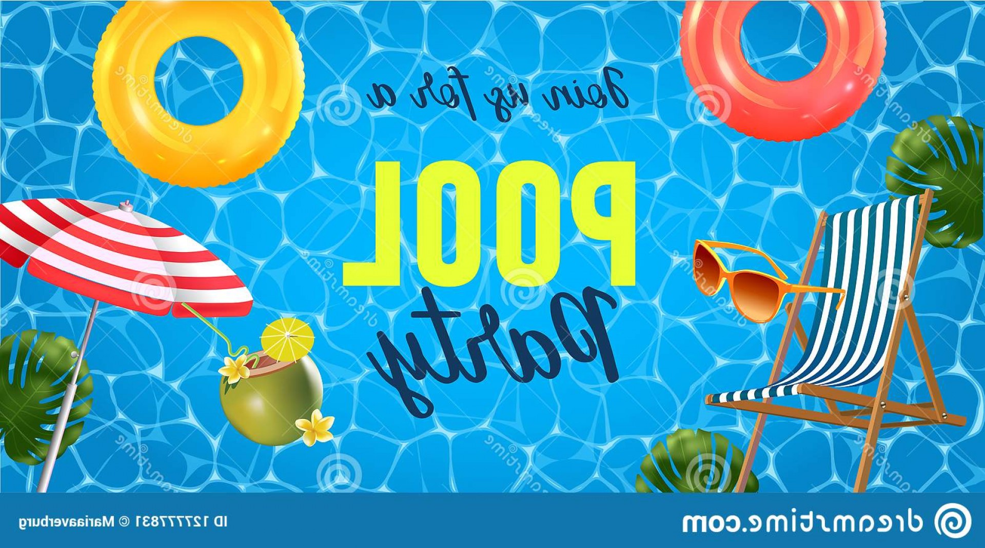 1920x1069 Pool Party Background Vector Catamart