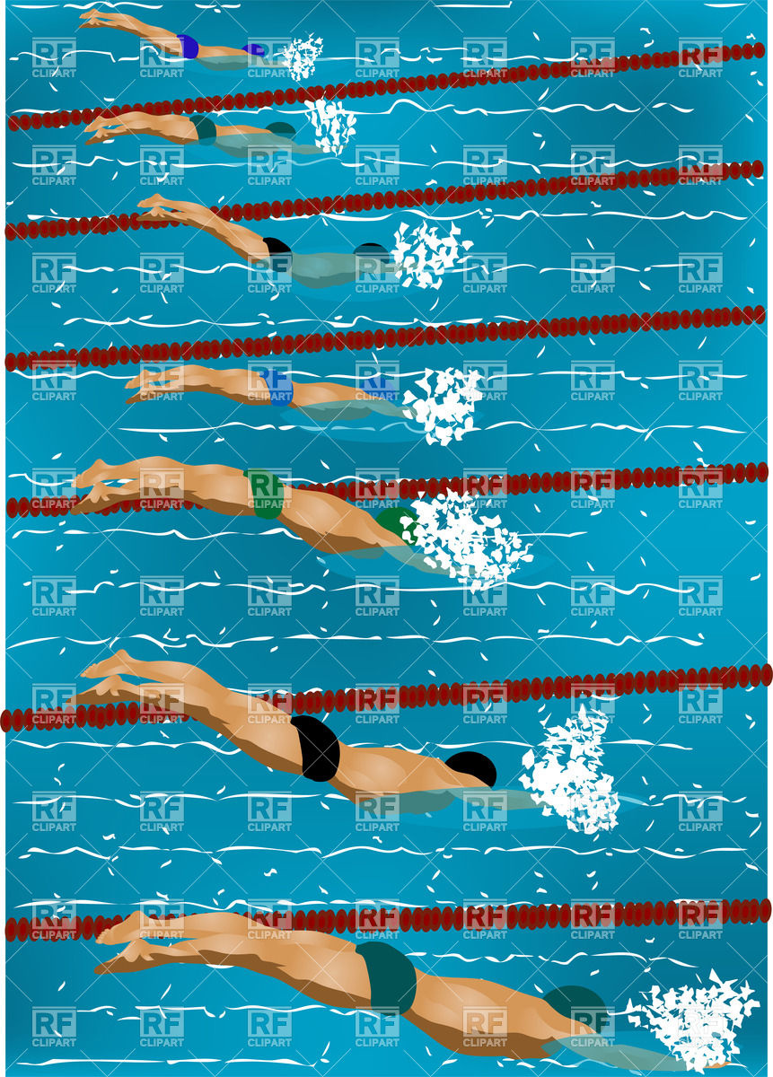 861x1200 Swimmers Diving Into Swimming Pool Vector Image Of People Arkela
