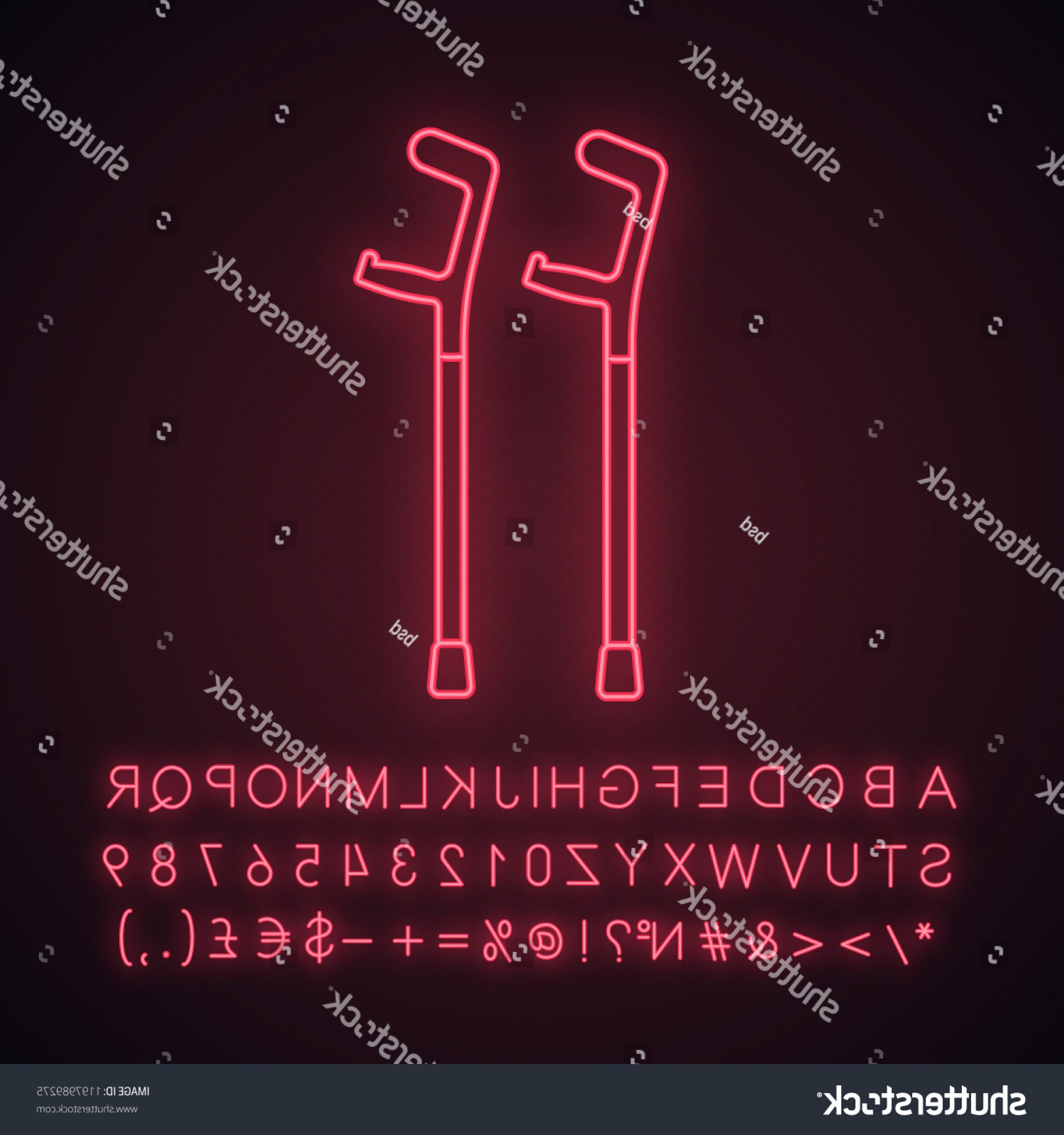 1800x1920 Elbow Crutches Neon Light Icon Mobility Soidergi