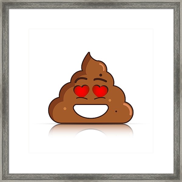 Shit Emoji Poo Emoticon Poop Face Vector Framed Print 600x600 Shit Emoji Poo Emoticon Poop Face Vector Framed Print