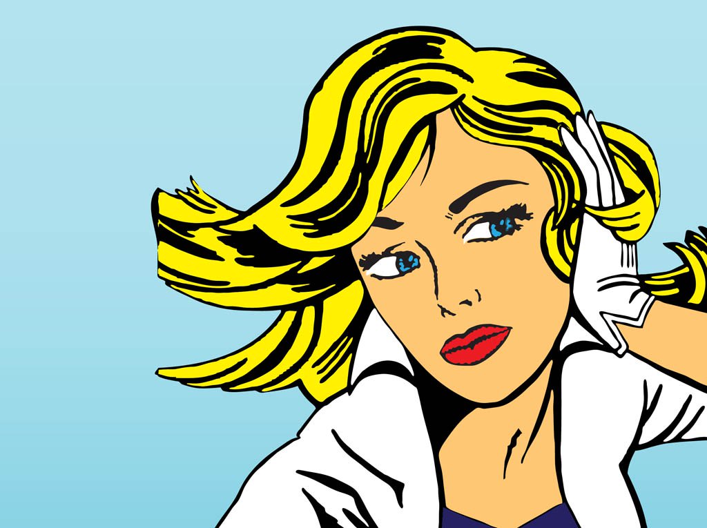 Vector Pop Art Girl Vector Art Graphics 1024x765 Vector Pop Art Girl Vector Art Graphics