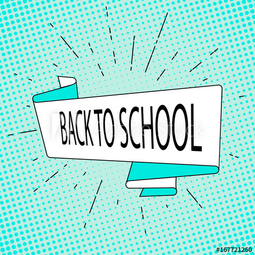 500x500 Old Vintage Ribbon Banner With Text Back To School And Linear