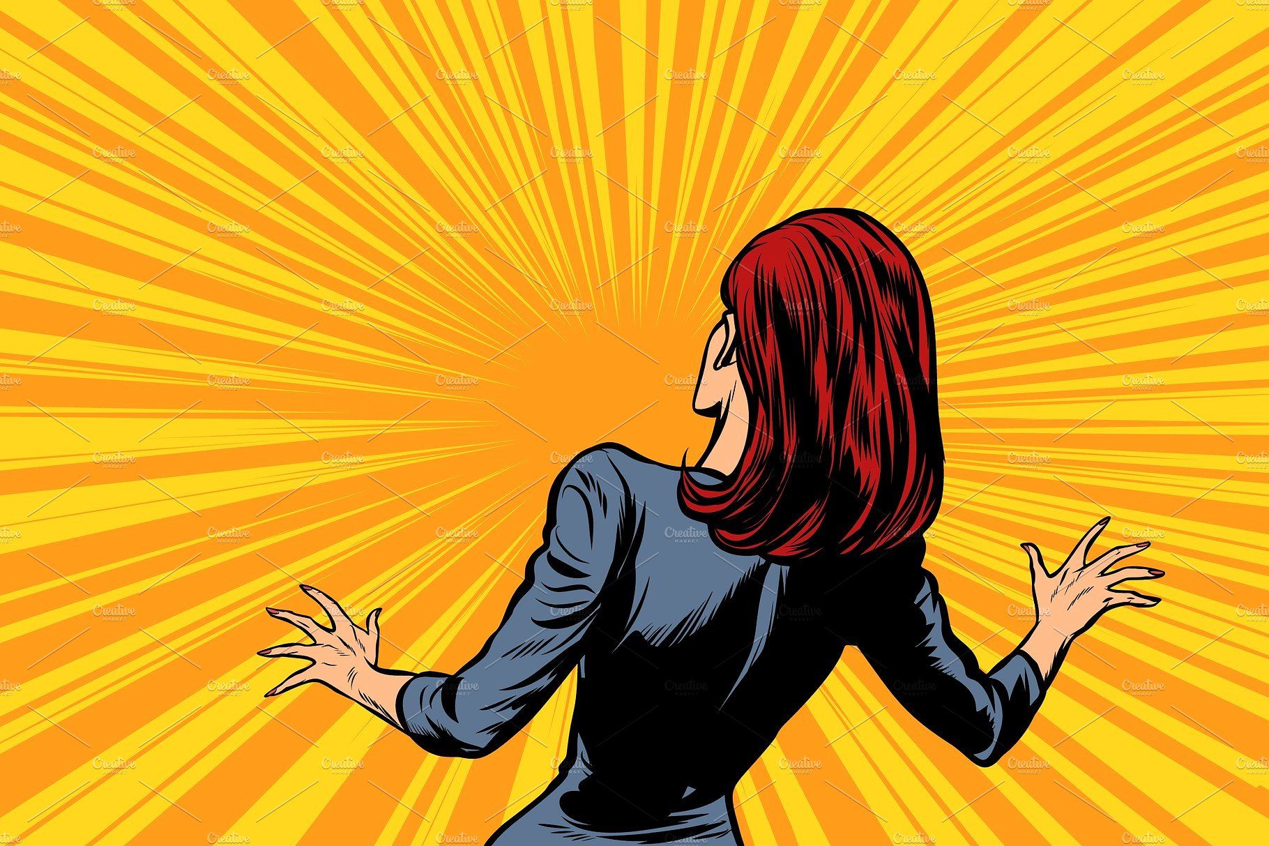 1820x1213 Frightened Woman Back, Human Reaction