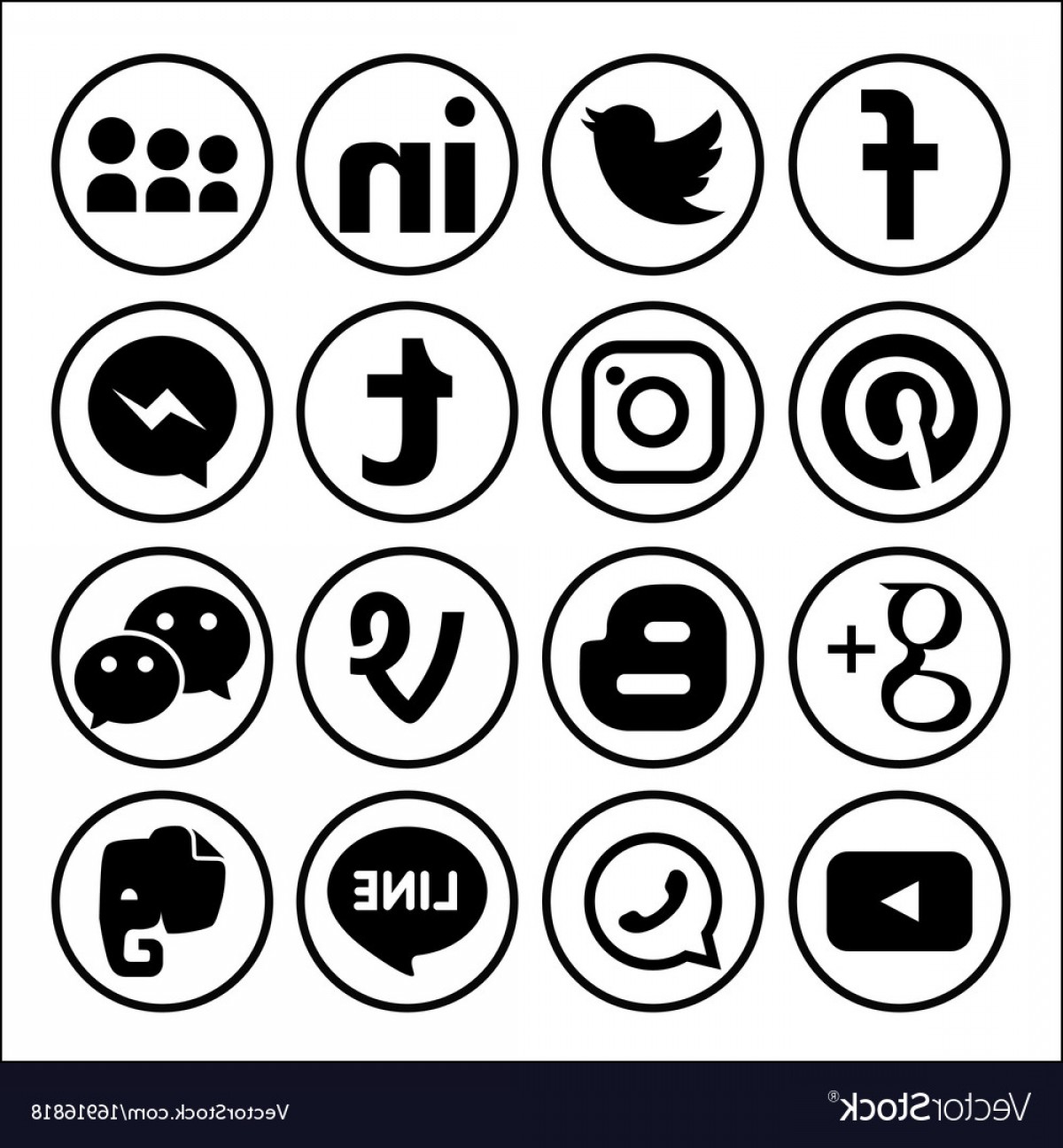1200x1296 Set Of Popular Social Media Logos Web Icon Vector Soidergi