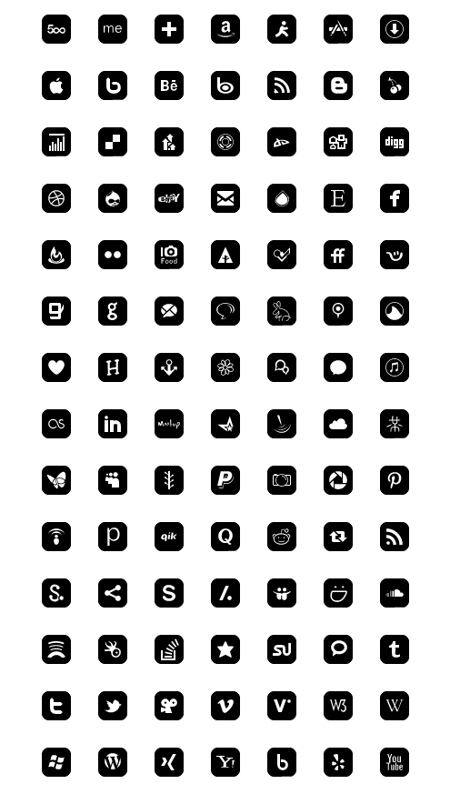 495x873 This Mono Social Icon Set Is Adapted From The Popular Vector