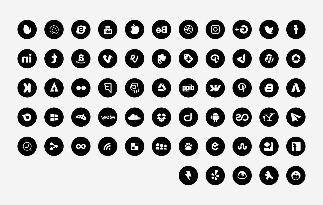 1260x800 Top Popular Social Media Icons Vector Free Vector