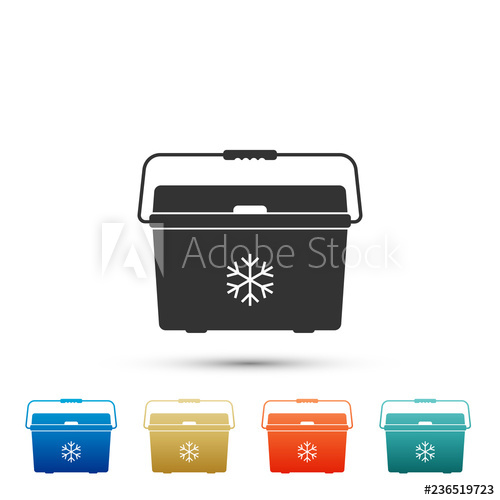 500x500 Cooler Bag Icon Isolated On White Background Portable Freezer Bag