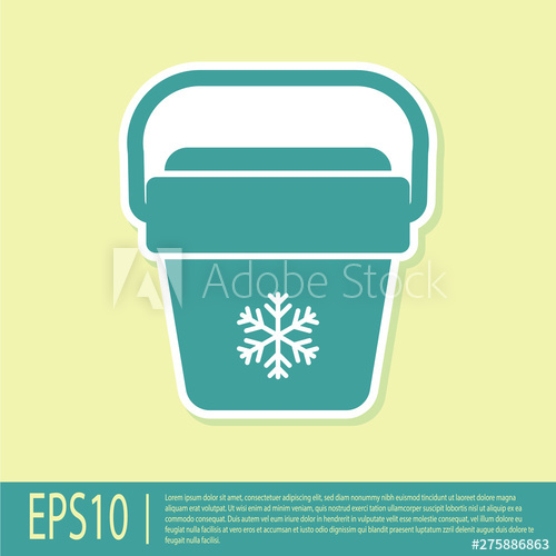 500x500 Green Cooler Bag Icon Isolated On Yellow Background Portable
