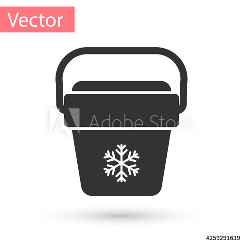 500x500 Grey Cooler Bag Icon Isolated On White Background Portable