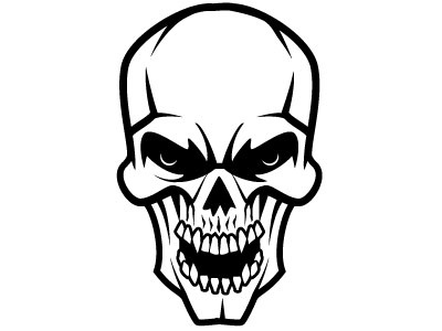 400x300 Angry Skull Vector