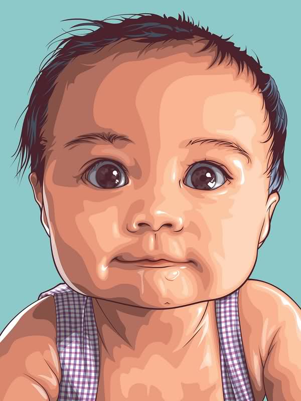 Magnificent Vector Portrait Examples 600x800 Magnificent Vector Portrait Examples