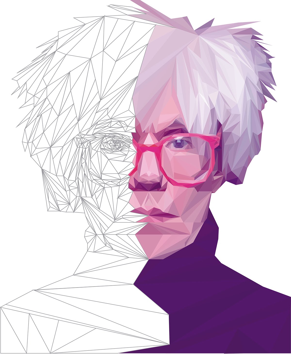 Low Poly Vector Portrait 1200x1462 Low Poly Vector Portrait