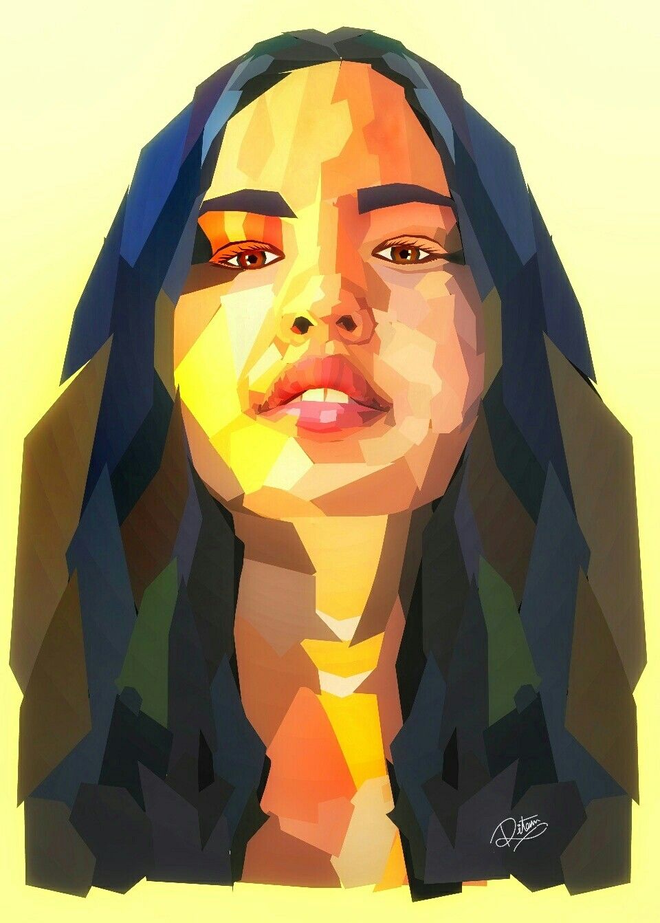 960x1342 Beautiful Girl Vector Portrait, Vectorart Made With Infinite